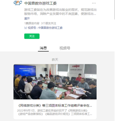 網(wǎng)絡(luò)游戲標(biāo)準(zhǔn)建設(shè)新進(jìn)展 工作組稿評審會在京舉辦，推動行業(yè)規(guī)范化發(fā)展